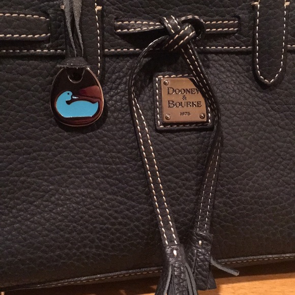 NWOT Dooney & Bourke Black Leather Mini Tote Bag - Picture 3 of 4